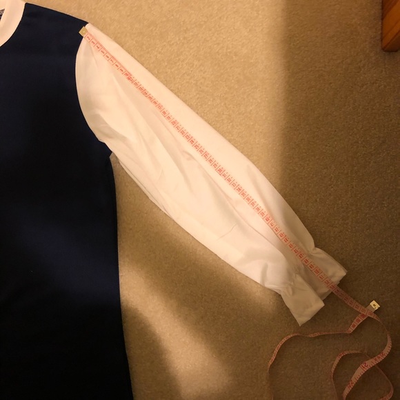 đź’śMock Two-Piece Long Sleeved A-Line Mini Dress - Picture 5 of 7